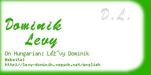 dominik levy business card